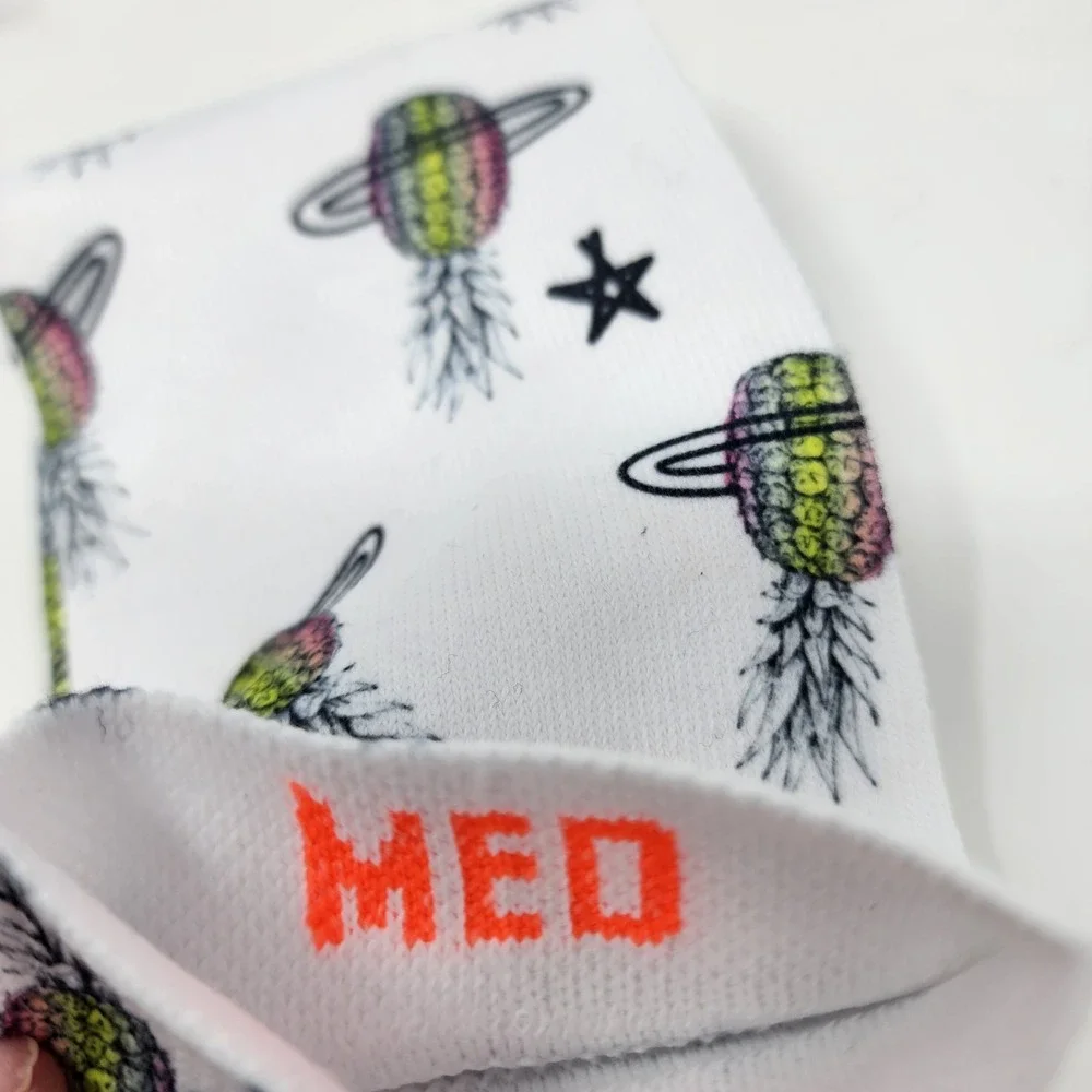 Stance Crew Sock Women's M Pineapple Planet Design